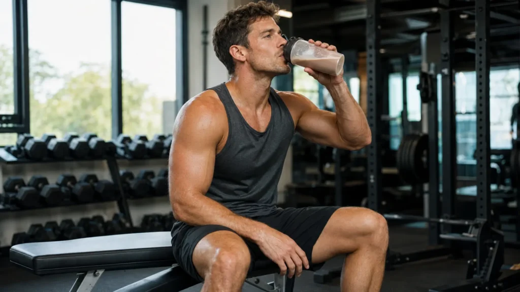 Post-workout protein shake for muscle recovery best time to take protein