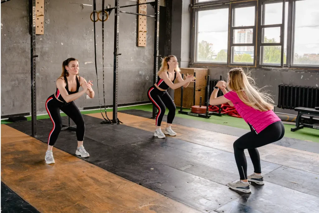 bodyweight squat progression with pause squat and Bulgarian split squat